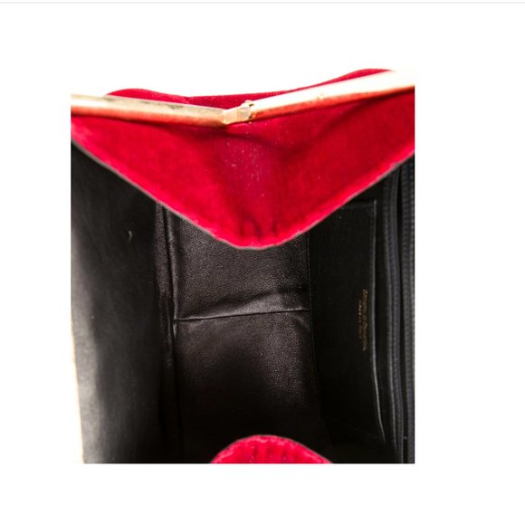 ROBERTA DI CAMERINO red velvet handle bag - Picture 4 of 4